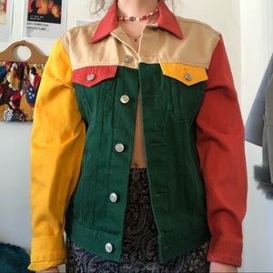 patchwork jean jacket